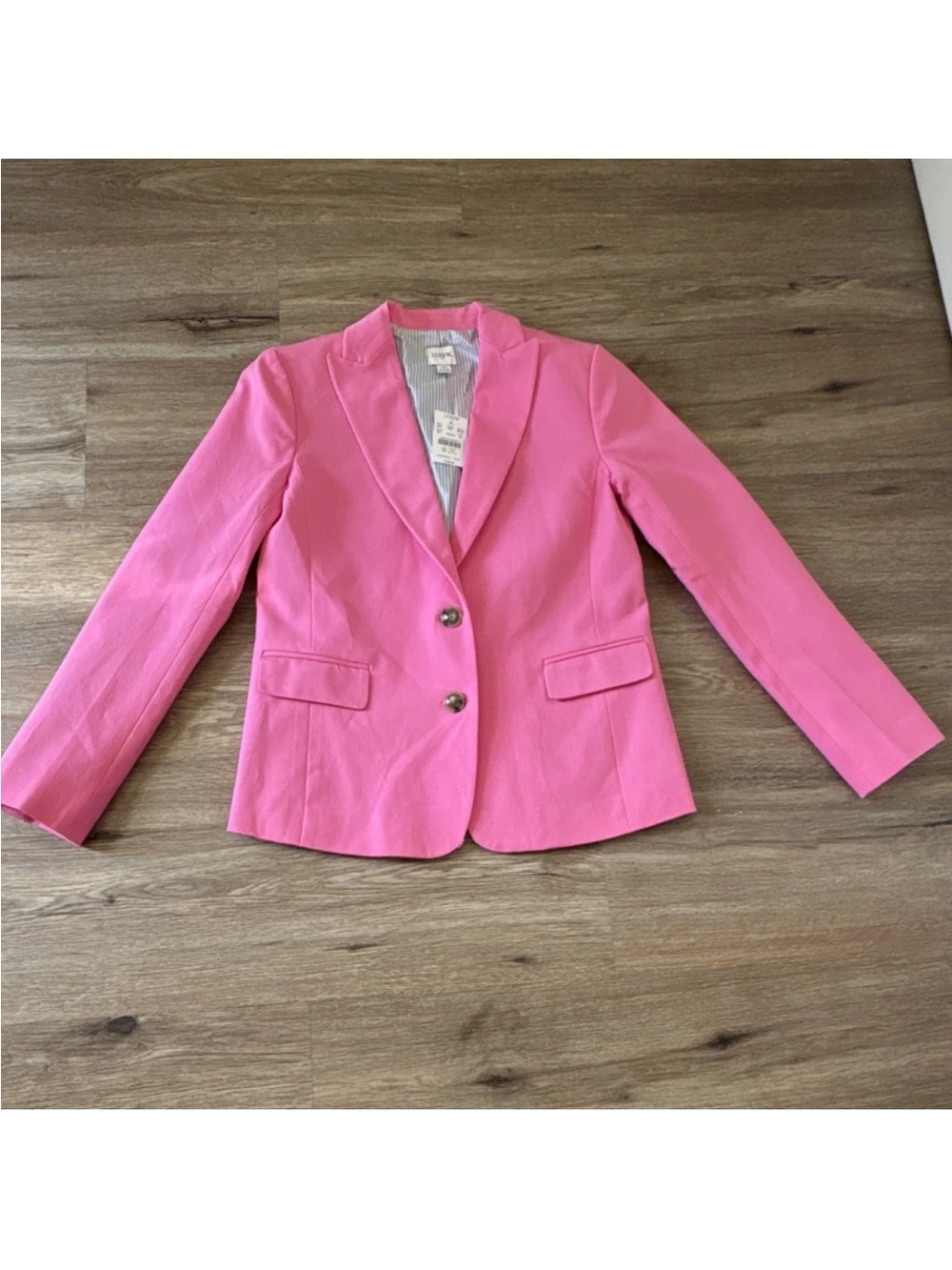 NWT J. Crew Pink Tailored Two-Button Blazer Size 00